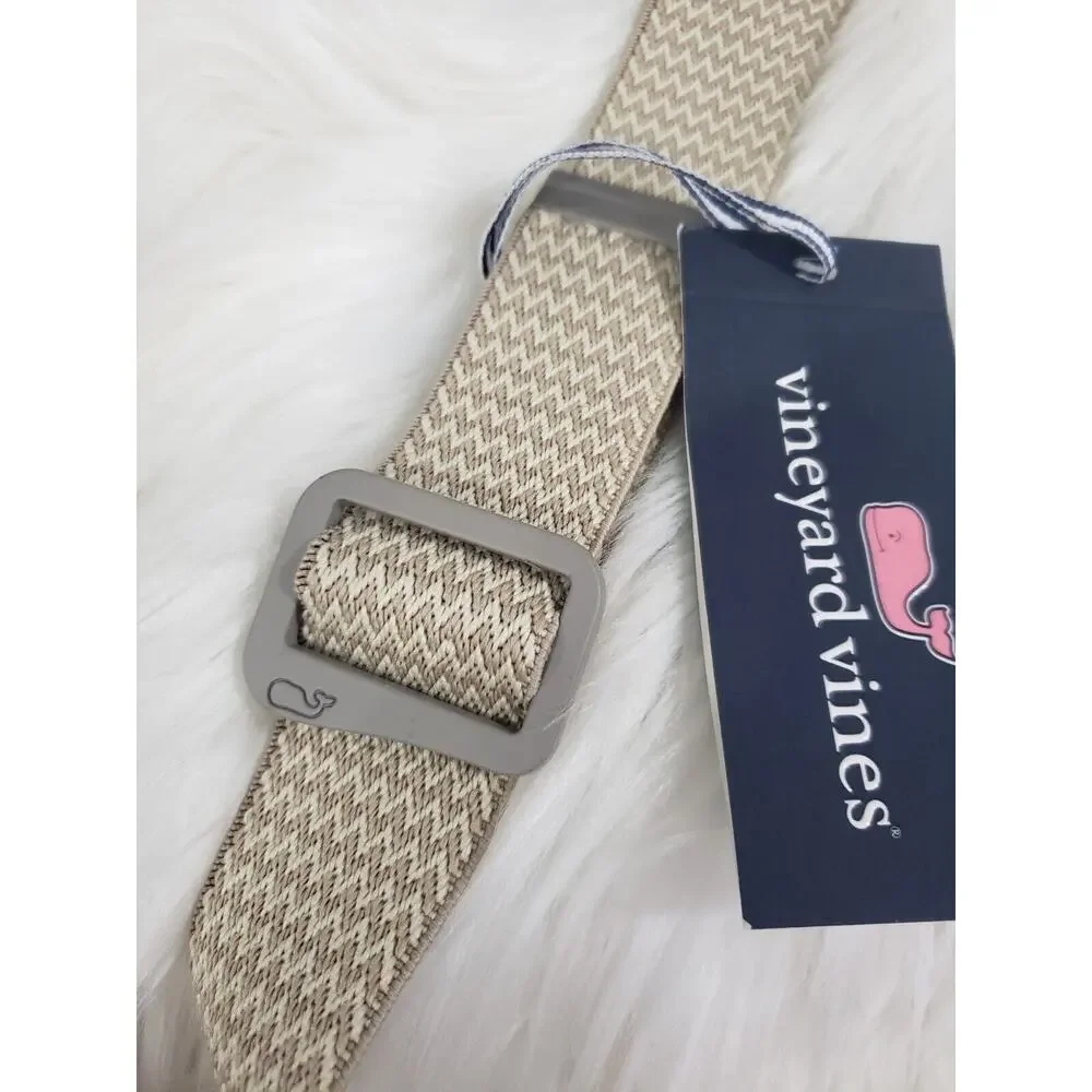NEW Vineyard Vines‎ Size XL Belt D-Ring Stretch KHAKI Tan Beige Golf Big Tall
